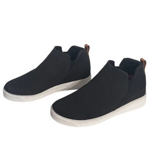 Ryka Womens Vera Black Wedge slip on Sneakers Size 11, white soles booties